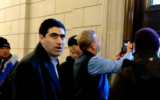 Elliot Resnick, then editor-in-chief of The Jewish Press, seen in the crowd during the breach of the US Capitol on January 6, 2021. (Screenshot from YouTube)