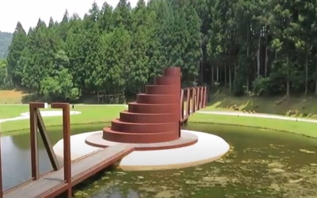 Dani Karavan's 'Murou Art Forest' in Japan (video screenshot)