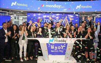 The team of monday.com opens trade on Nasdaq; June 10, 2021 (Nasdaq)