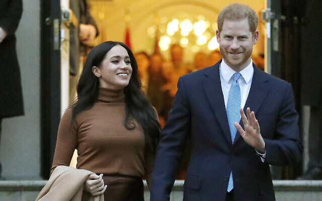 Prince Harry and Meghan, the Duke and Duchess of Sussex, leave after visiting Canada House on January 7, 2020, in London. (AP/Frank Augstein, File)