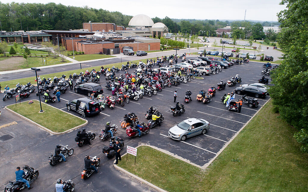 The Shul Boys motorcycle club visit the Maltz Museum of Jewish Heritage in Beachwood, Ohio. (Palmieri Photography)