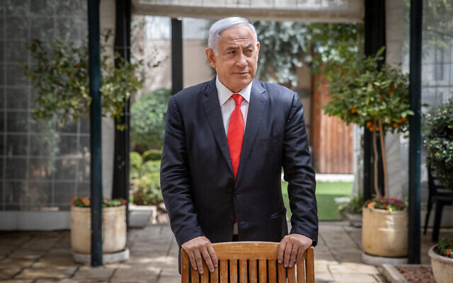 File: Prime Minister Benjamin Netanyahu at the Prime Minister's Residence in Jerusalem, on March 18, 2021. (Yonatan Sindel/Flash90)