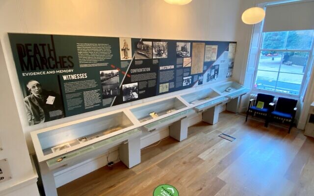 'Death Marches: Evidence and Memory,' an exhibition at the Wiener Holocaust Library in London. (Courtesy)