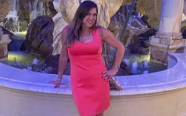 This June 1, 2021 photo provided by Liz Segel shows Estelle Hedaya at Caesars Palace in Las Vegas. (Liz Segel via AP)
