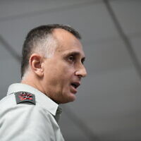 File: Maj. Gen. Tamir Hayman, chief of Military Intelligence, at the Annual International Conference of the Institute for National Security Studies, in Tel Aviv, January 28, 2020. (Tomer Neuberg/FLASH90)