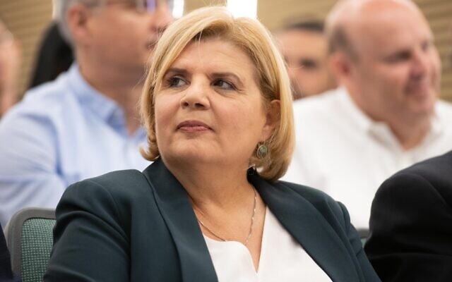Economy Minister Orna Barbivai at the Economy Ministry in Jerusalem on June 14, 2021. (Sraya Diamant/Flash90)