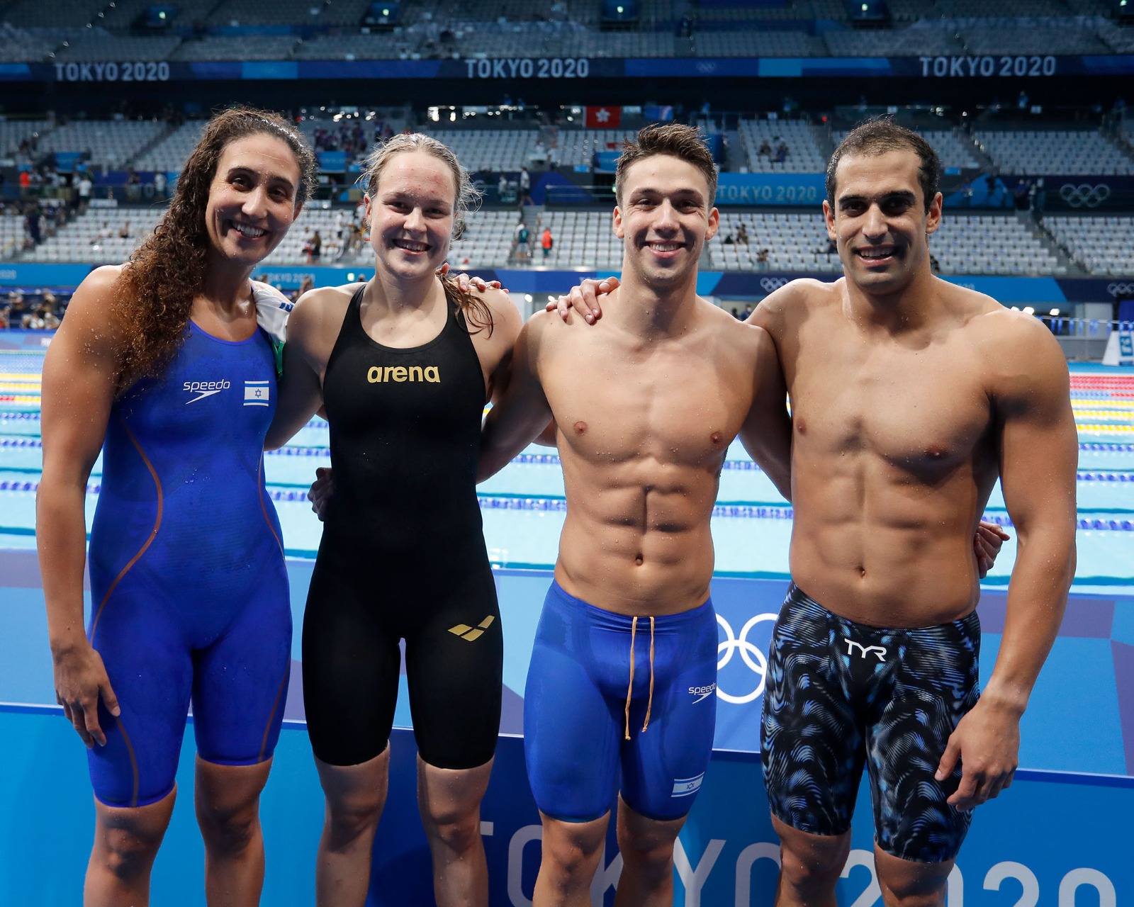 Israel's mixed swimming team makes finals of medley relay race The