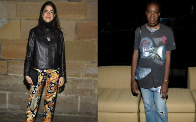Recho Omondi, right, pictured in 2016, was accused of antisemitism for calling Leandra Medine Cohen, pictured in 2020, a "Jewish American Princess." (Getty Images via JTA)