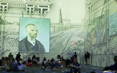 From 'Van Gogh: The Immersive Experience' in Lower Manhattan, New York City, June 2021 (Matt Lebovic/The Times of Israel)