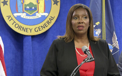 New York State Attorney General Letitia James speaks at a press conference, Tuesday, Aug. 3, 2021,  in New York. An investigation found that New York Gov. Andrew Cuomo sexually harassed multiple women in and out of state government and worked to retaliate against one of his accusers, James announced Tuesday.  (AP Photo/Ted Shaffrey)