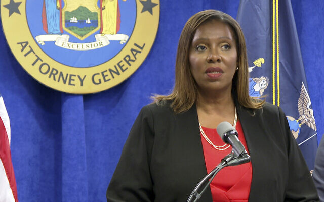 New York State Attorney General Letitia James speaks at a press conference, Tuesday, Aug. 3, 2021,  in New York. An investigation found that New York Gov. Andrew Cuomo sexually harassed multiple women in and out of state government and worked to retaliate against one of his accusers, James announced Tuesday.  (AP Photo/Ted Shaffrey)