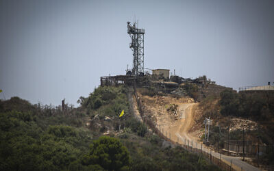 An IDF military outpost on the border between Israel and Lebanon, July 20, 2021. (David Cohen/Flash90)