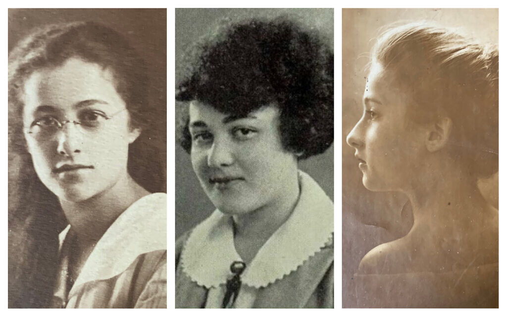 From left: Marcella Morris as a young woman; Ruth Morris in her high school yearbook; Selma Morris as a young woman (Courtesy of Julie Klam)