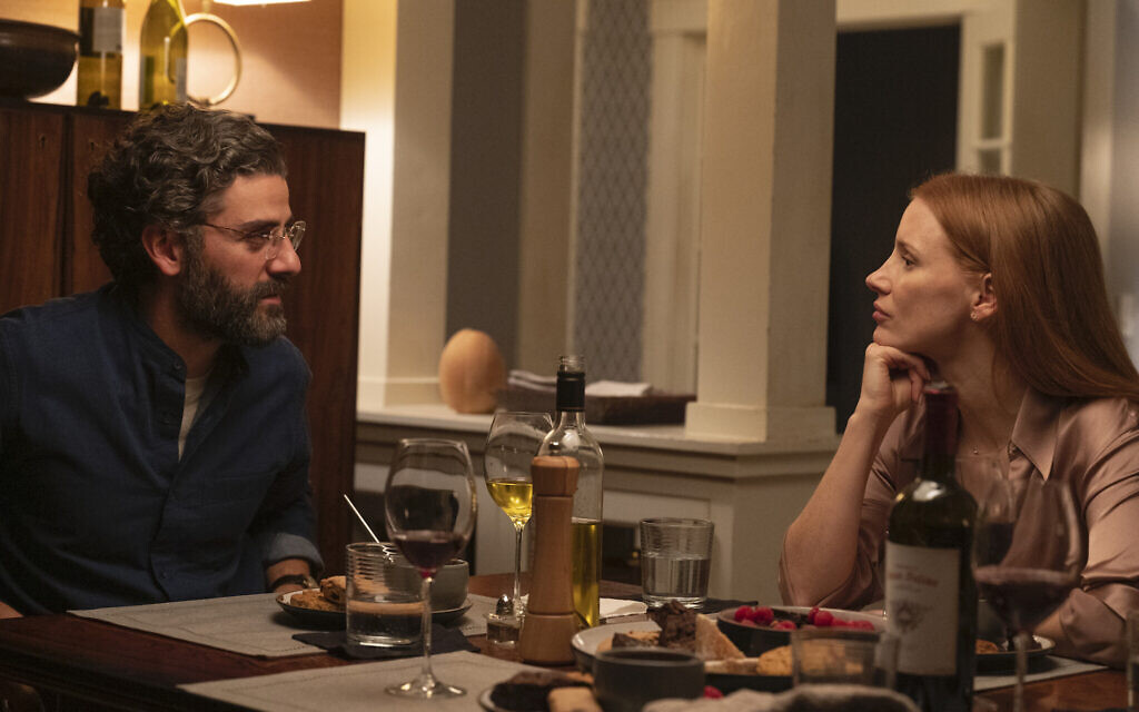 Oscar Isaac and Jessica Chastain in 'Scenes From a Marriage.' (Jojo Whilden/HBO/ via JTA)