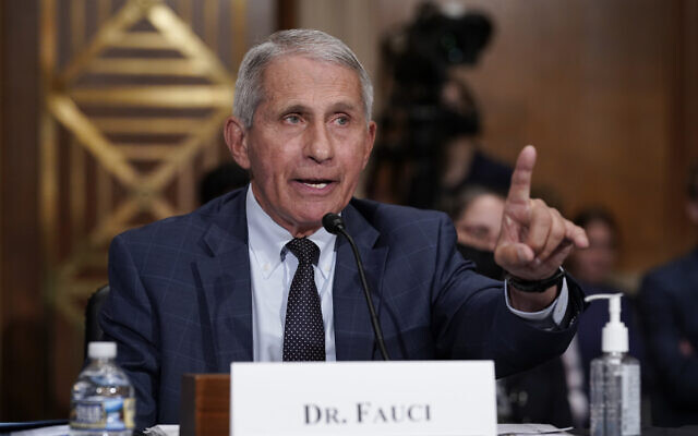 US chief medical adviser Dr. Anthony Fauci testifies before the Senate Health, Education, Labor, and Pensions Committee, on Capitol Hill in Washington, on July 20, 2021. (J. Scott Applewhite/AP)