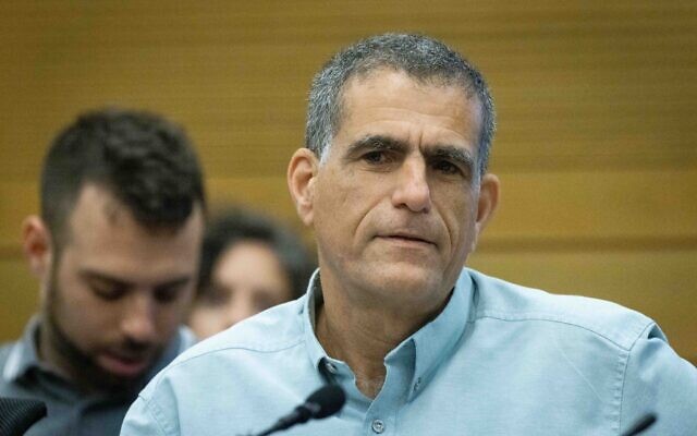 Meretz MK Mossi Raz in the Knesset on June 22, 2021. (Yonatan Sindel/Flash90)