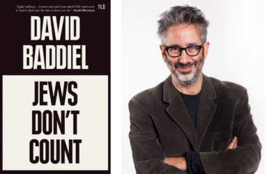 Author and comedian David Baddiel and his new book, 'Jews Don't Count.' (Courtesy)