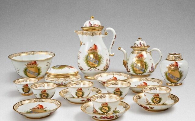 A rare Meissen armorial tea and coffee service made for the Morosini family, dated 1731. (Sotheby's)