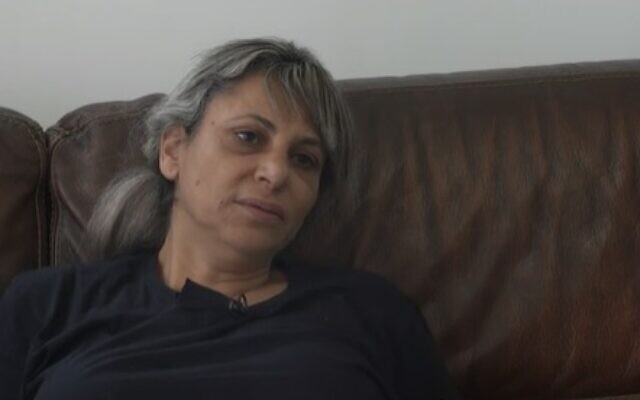Nitza Shmueli, mother of slain Border Police officer Barel Haderia Shmueli, speaks to Channel 12, September 3, 2021 (screenshot)