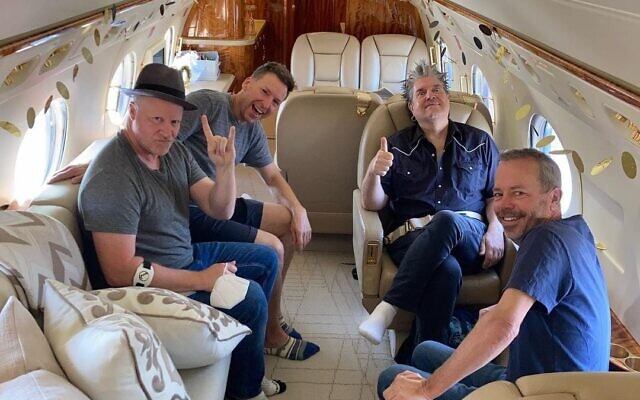 The members of American rock band Counting Crows, who will perform in Israel on April 20, 2022 (Courtesy Counting Crows)