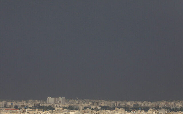 Rooftops are seen under an overcast sky of Tehran, Iran, May 8, 2021. (Vahid Salemi/AP)