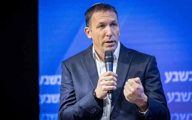 Religious Services Minister Matan Kahana speaks during a conference in Jerusalem on August 1, 2021. (Yonatan Sindel/Flash90)
