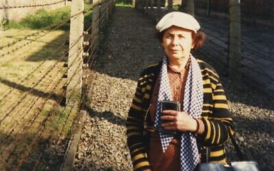 Lily Ebert visiting Auschwitz in this undated photo. (Courtesy)