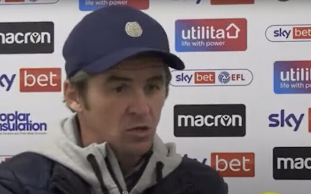 Bristol Rovers coach Joey Barton. (Screenshot/YouTube)
