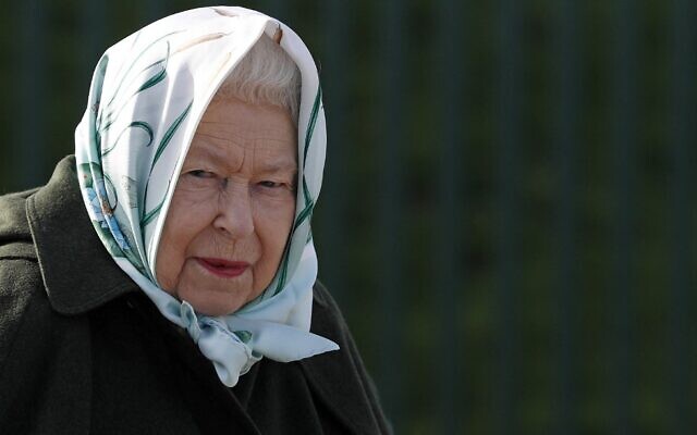 Britain's Queen Elizabeth II, during her visit to Wolferton Pumping Station in Norfolk, England, on February 5, 2020. (Adrian Dennis/ Pool/ AFP)