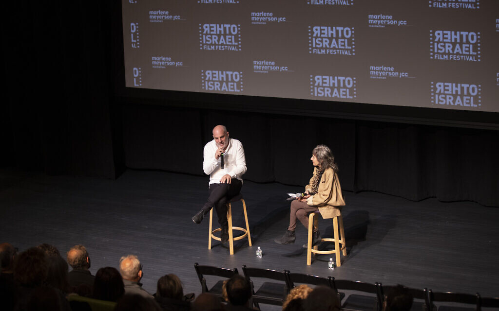 'Let It Be Morning' director Eran Kolirin in conversation with Annette Insdorf at the 15th Annual Other Israel Film Festival opening night at the Marlene Meyerson JCC Manhattan, November 4, 2021. (Photo by Roshni Khatri)