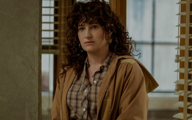 Kathryn Hahn plays the sister of Marty Markowitz, whose exploitation by his psychiatrist is dramatized in the Apple TV+ limited series ‘The Shrink Next Door.’ (Apple TV+/ via JTA)