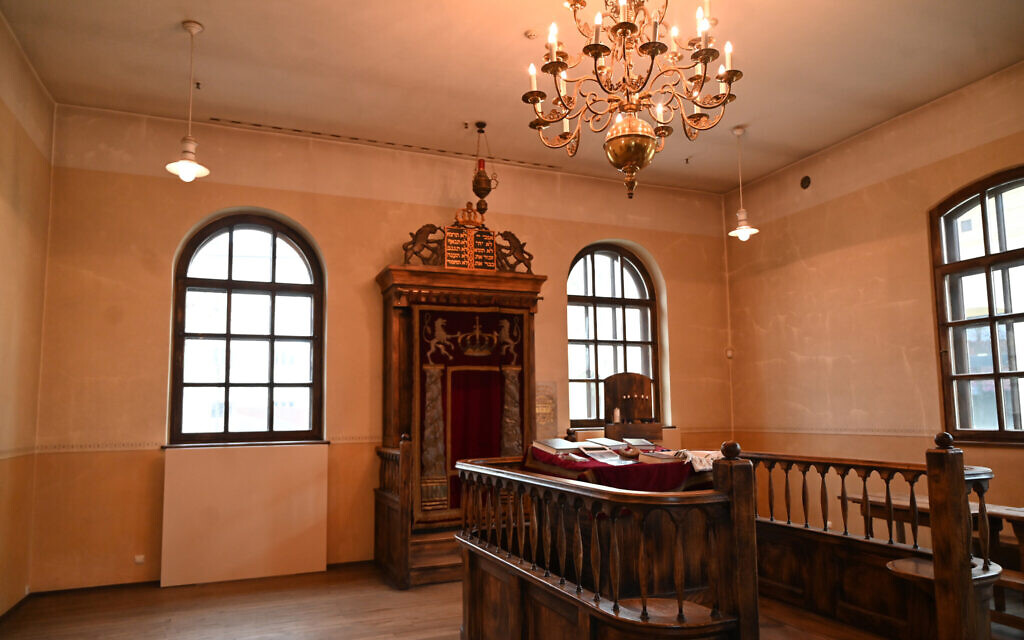 The Auschwitz Jewish Center in Oswiecim, Poland, comprises the only synagogue that the Germans did not destroy there. (Cnaan Liphshiz)