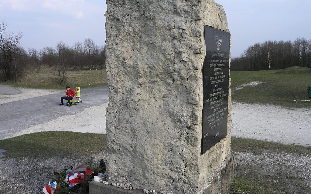 A memorial at the Plaszow concentration camp to the Jewish victims of the site. (Jason Francisco)