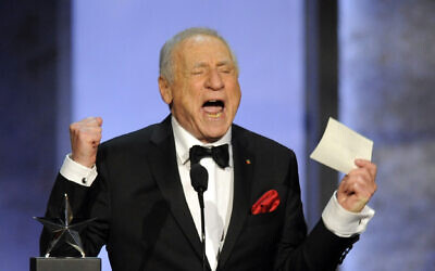 Honoree Mel Brooks speaks to the audience during the American Film Institute's 41st Lifetime Achievement Award Gala in Los Angeles on June 6, 2013. (Chris Pizzello/Invision/AP, File)