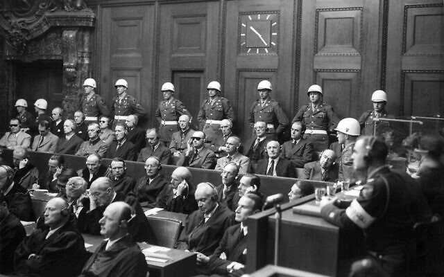 Illustrative: The scene at the Palace of Justice in Nuernberg, Germany, on September 30, 1946, during the trial of 20 top Nazi war criminals. (AP)