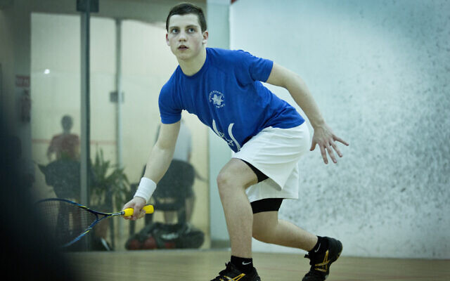 Illustrative: Israeli squash player Daniel Poleshchuk, on December 26, 2012. (Moshe Shai/Flash90)