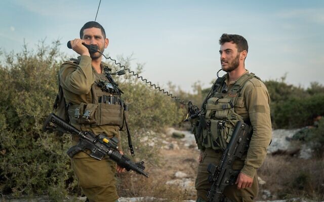 Israeli troops take part in an exercise in northern Israel, in November 2021. (Israel Defense Forces)