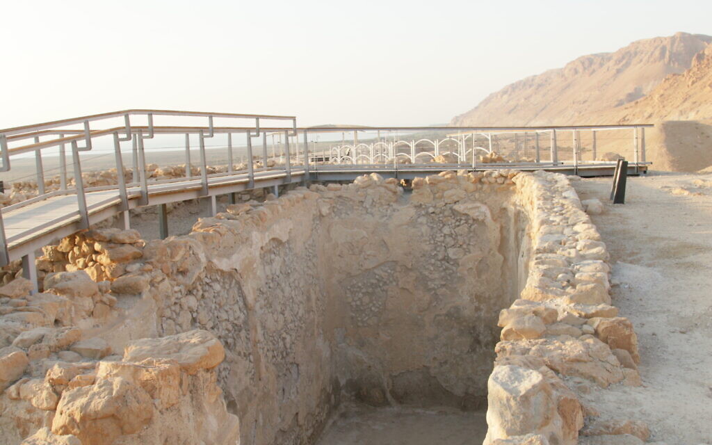 A large cistern at Qumran National Park was used to slake the thirst of a Jewish sect thousands of years ago. (Shmuel Bar-Am)