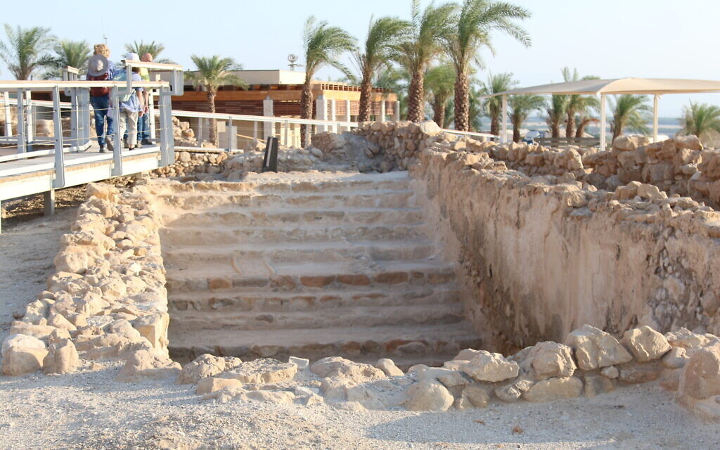 An enormous ritual bath at Qumran National Park was used for ritual purification by an ascetic Jewish sect roughly 2,000 years ago. (Shmuel Bar-Am)