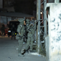 Illustrative: Border Police officers with the Yamam counterterrorism unit during an operation. (Israel Police)