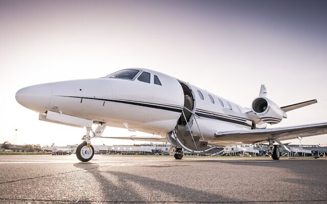 Illustrative: Luxury business jet with open door ready for passenger boarding. (dicus63, iStock at Getty Images)