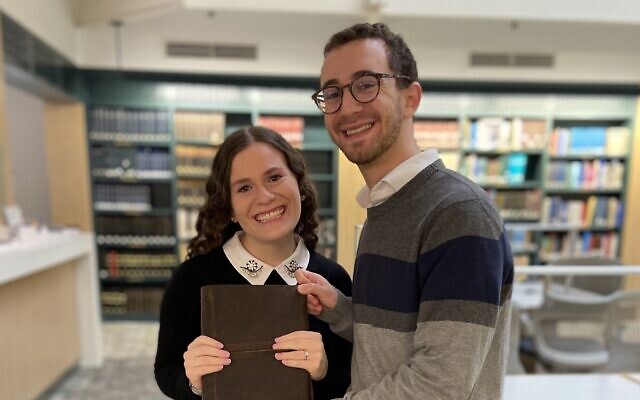 Pammy Brenner and David Frisch got engaged this weekend at the YIVO Institute of Jewish Research in the Center for Jewish History on 15 W. 16th St. (Courtesy/ via JTA)