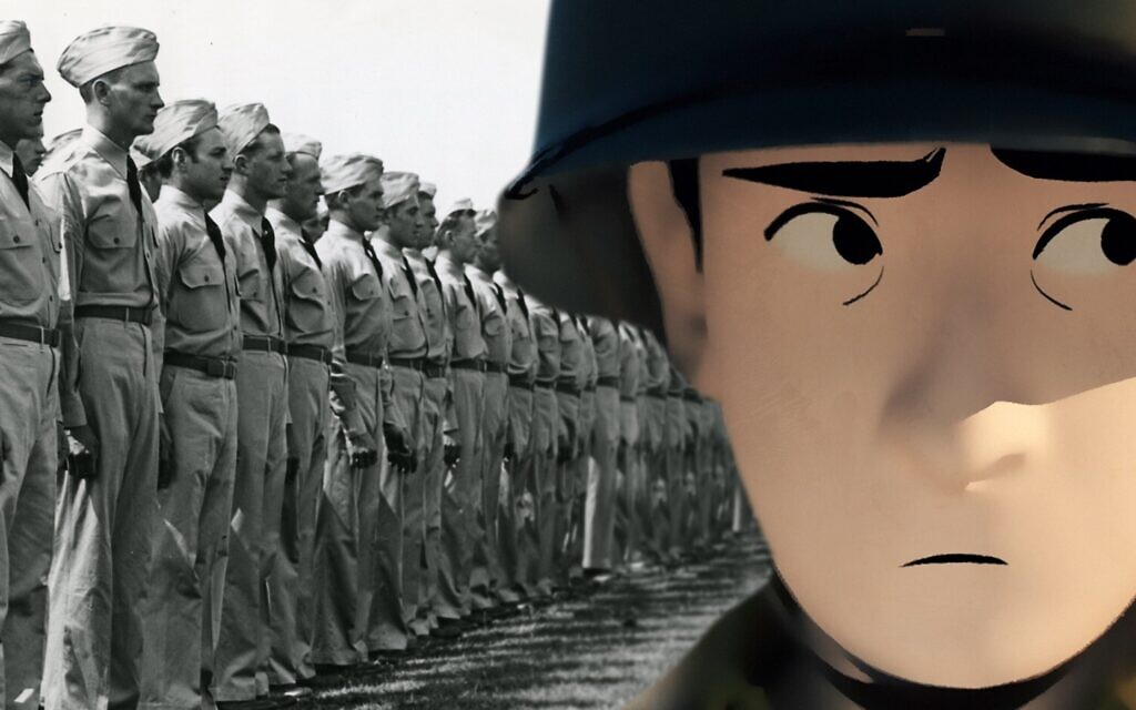A still from the new Netflix animated documentary 'Camp Confidential: America’s Secret Nazis.' (Courtesy of Netflix)
