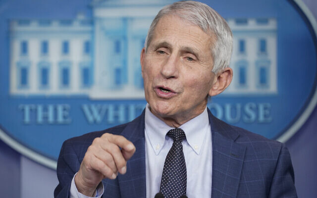 Dr. Anthony Fauci, director of the National Institute of Allergy and Infectious Diseases, speaks during the daily briefing at the White House in Washington, December 1, 2021. (AP Photo/Susan Walsh, File)