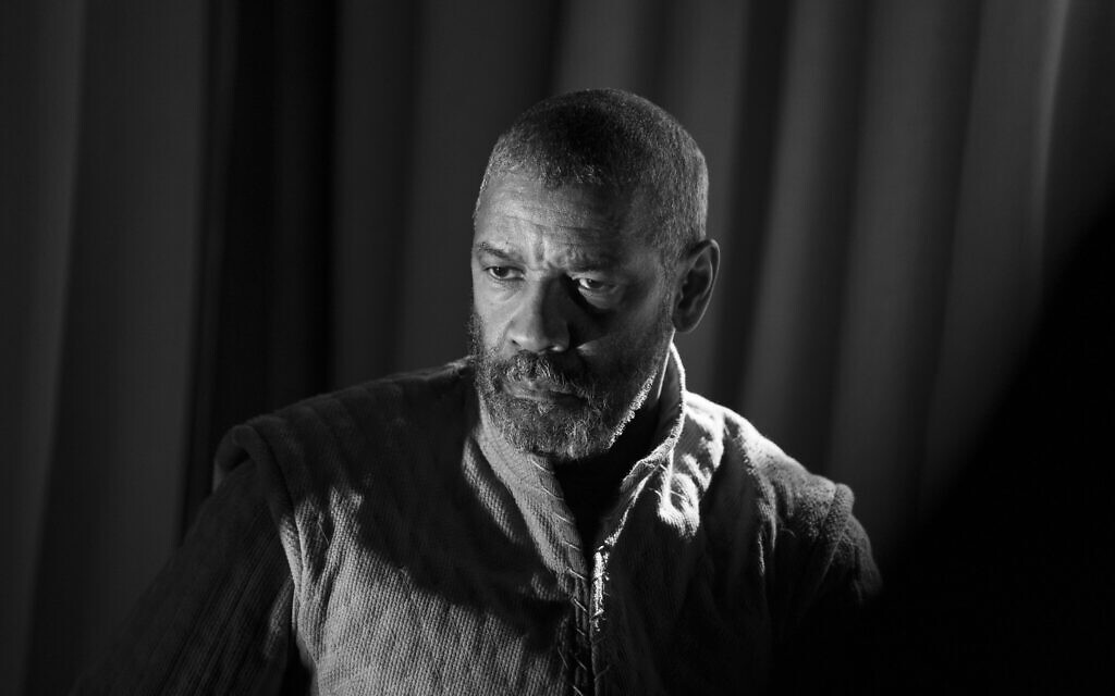 Denzel Washington in a scene from "The Tragedy of Macbeth," released December 2021. (A24 via AP)