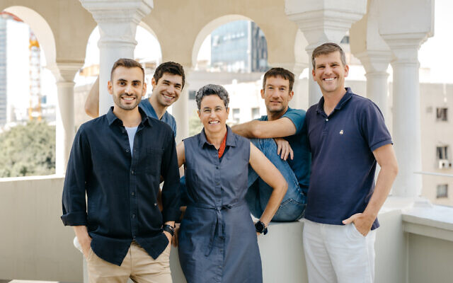 Aleph VC founders from right: Michael Eisenberg, Eden Shochat, Yael Elad, Aaron Rosenson and Tomer Diari. (Aleph VC)