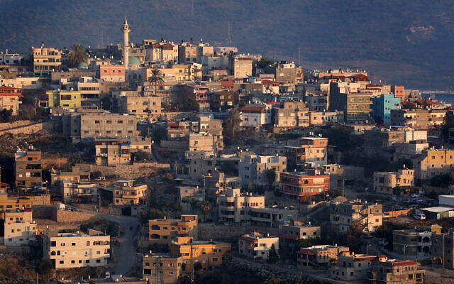 View of the Arab village of Nahf in northern Israel, on January 11, 2014 (Hadas Parush/Flash90)
