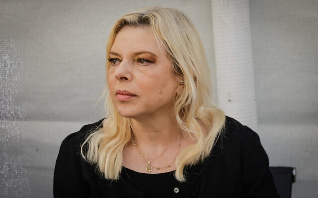 Sara Netanyahu at the Mount Herzl Military Cemetery, in Jerusalem, on June 16, 2021. (Olivier Fitoussi/Flash90)