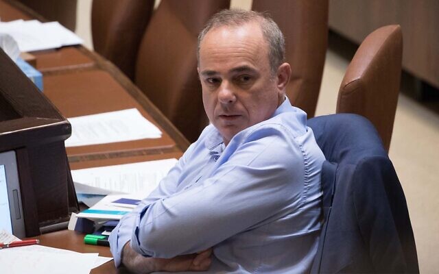 Likud lawmaker Yuval Steinitz, then serving as energy minister, at the Knesset in Jerusalem on May 23, 2018. (Yonatan Sindel/Flash90)