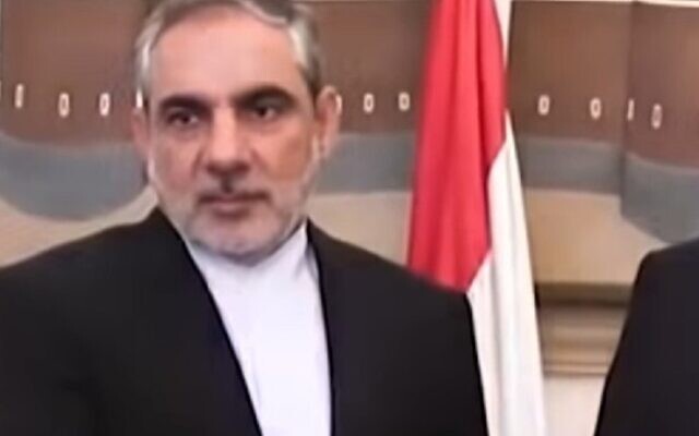 Iran's Ambassador to Yemen Hassan Irloo. Irloo died of coronavirus on December 21, 2021 (video screenshot)